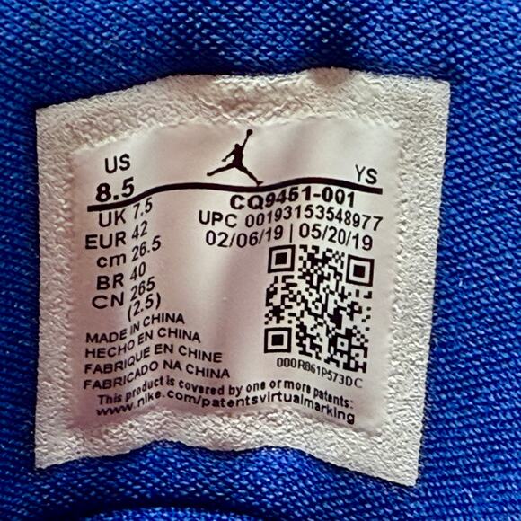 Nike Air Jordan Aura Rivals Basketball Shoe Mens 8 1/2 Black S1525 Sturdy Sporty - Picture 16 of 16